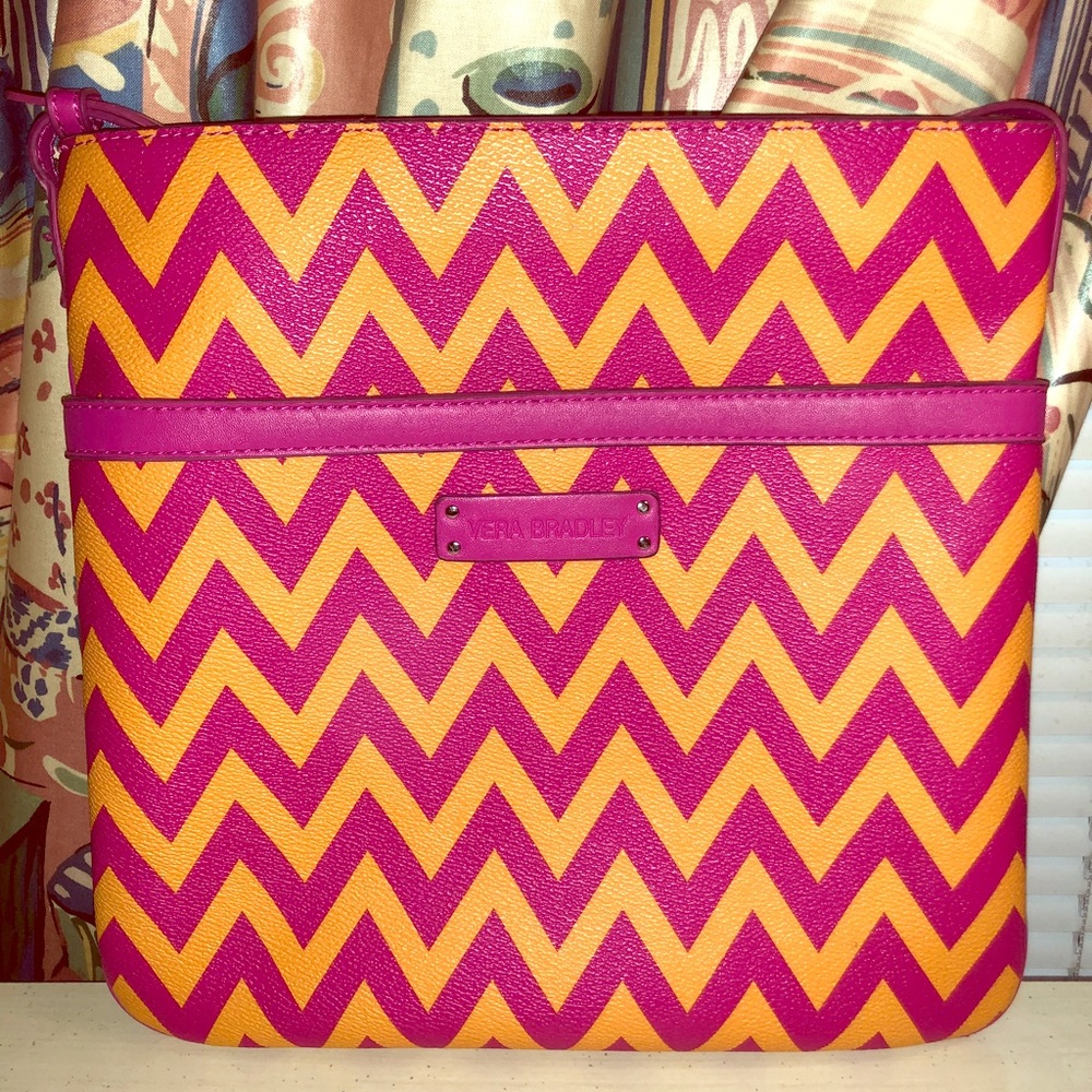Vera Bradley orange and pink crossbody